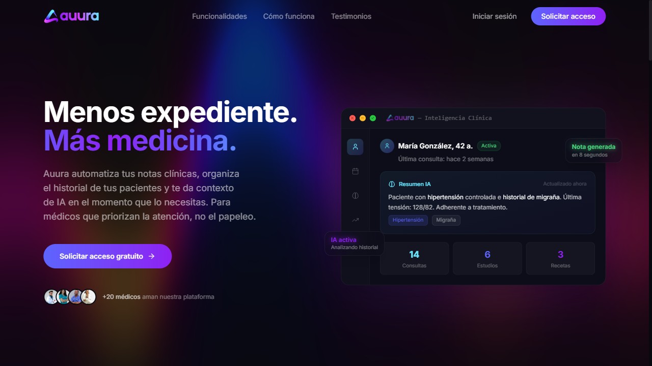 Auura: expediente clínico inteligente