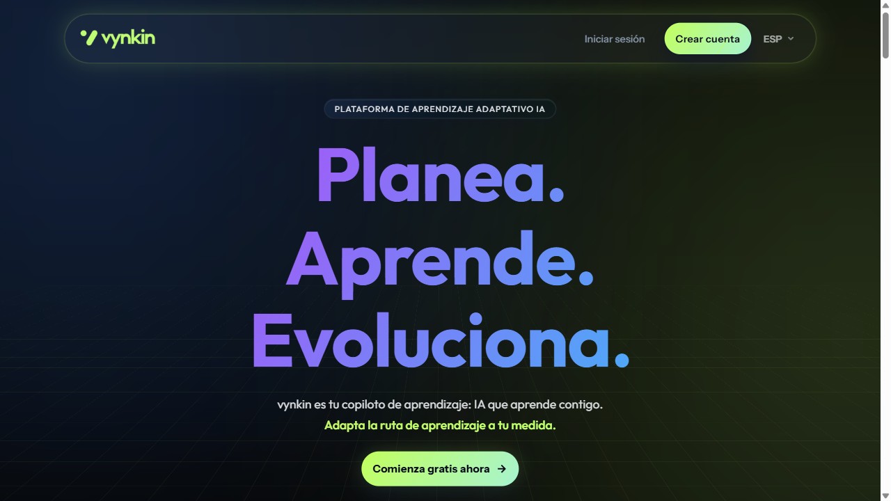 Vynkin: plataforma de aprendizaje adaptativo con IA